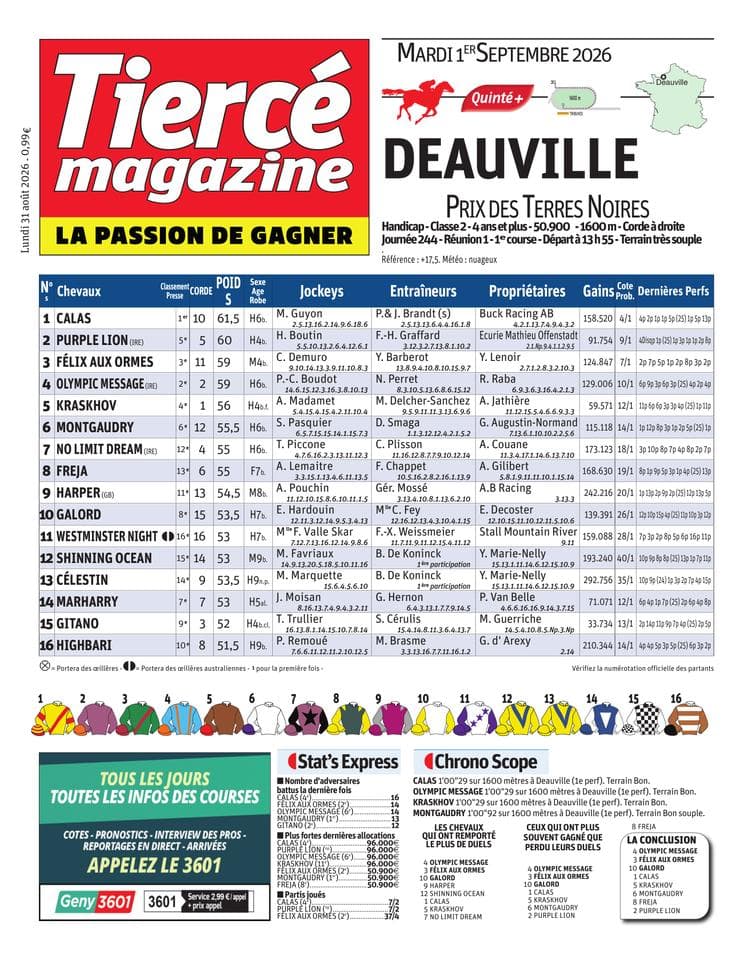 Couverture de l'édition du Lundi 31 août 2026