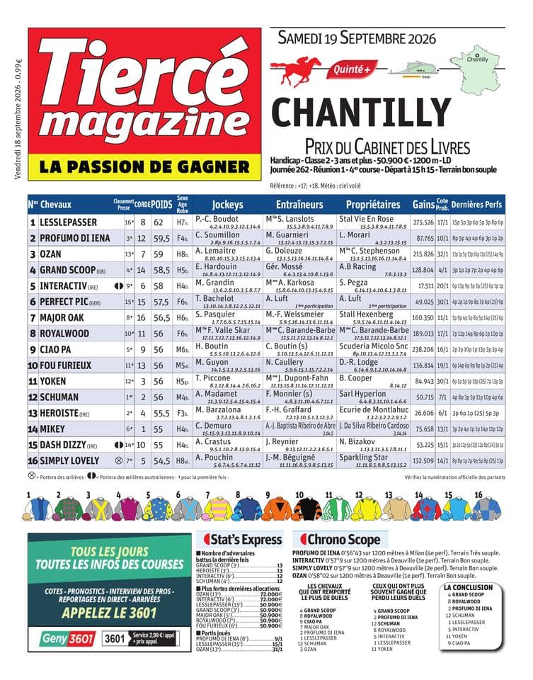 Couverture de l'édition du Vendredi 18 septembre 2026
