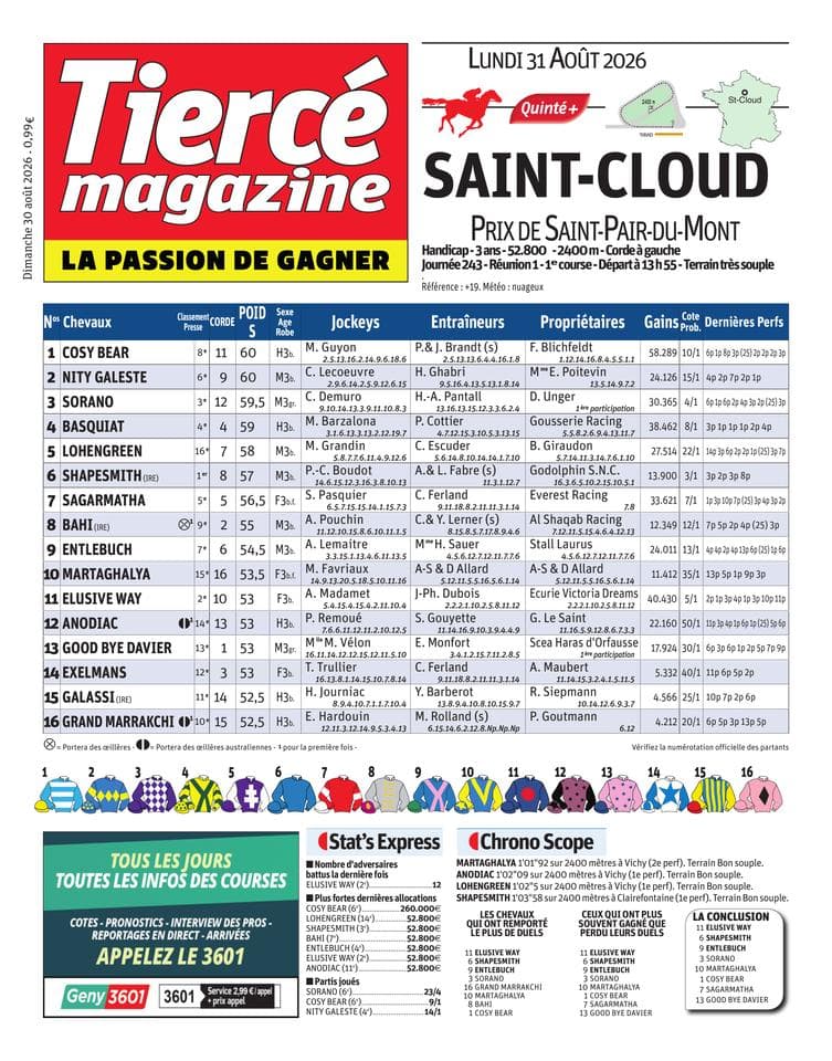 Couverture de l'édition du Dimanche 30 août 2026