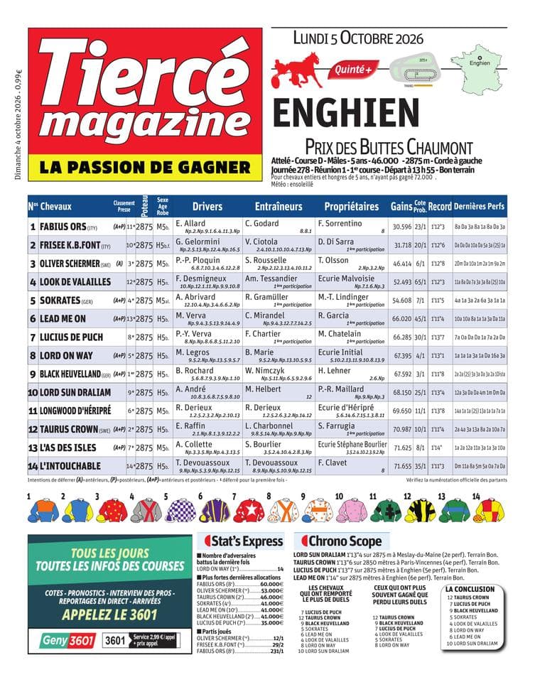 Couverture de l'édition du Dimanche 4 octobre 2026