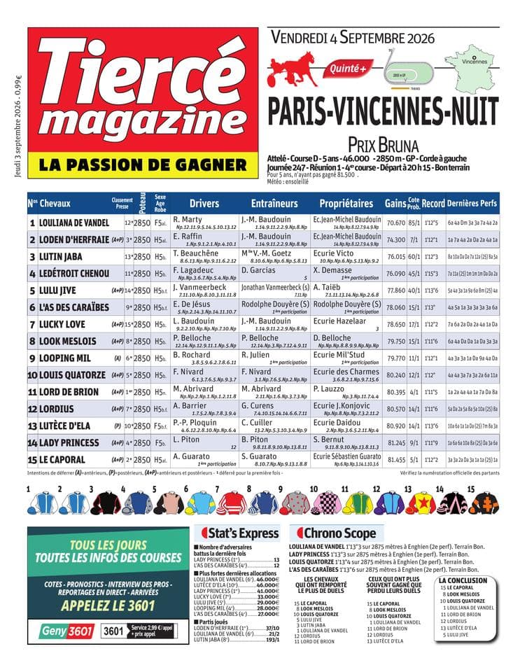 Couverture de l'édition du Jeudi 3 septembre 2026